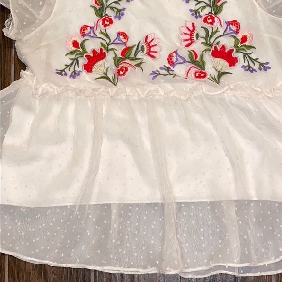 Umgee embroidered floral boho with sheer top - Picture 3 of 5
